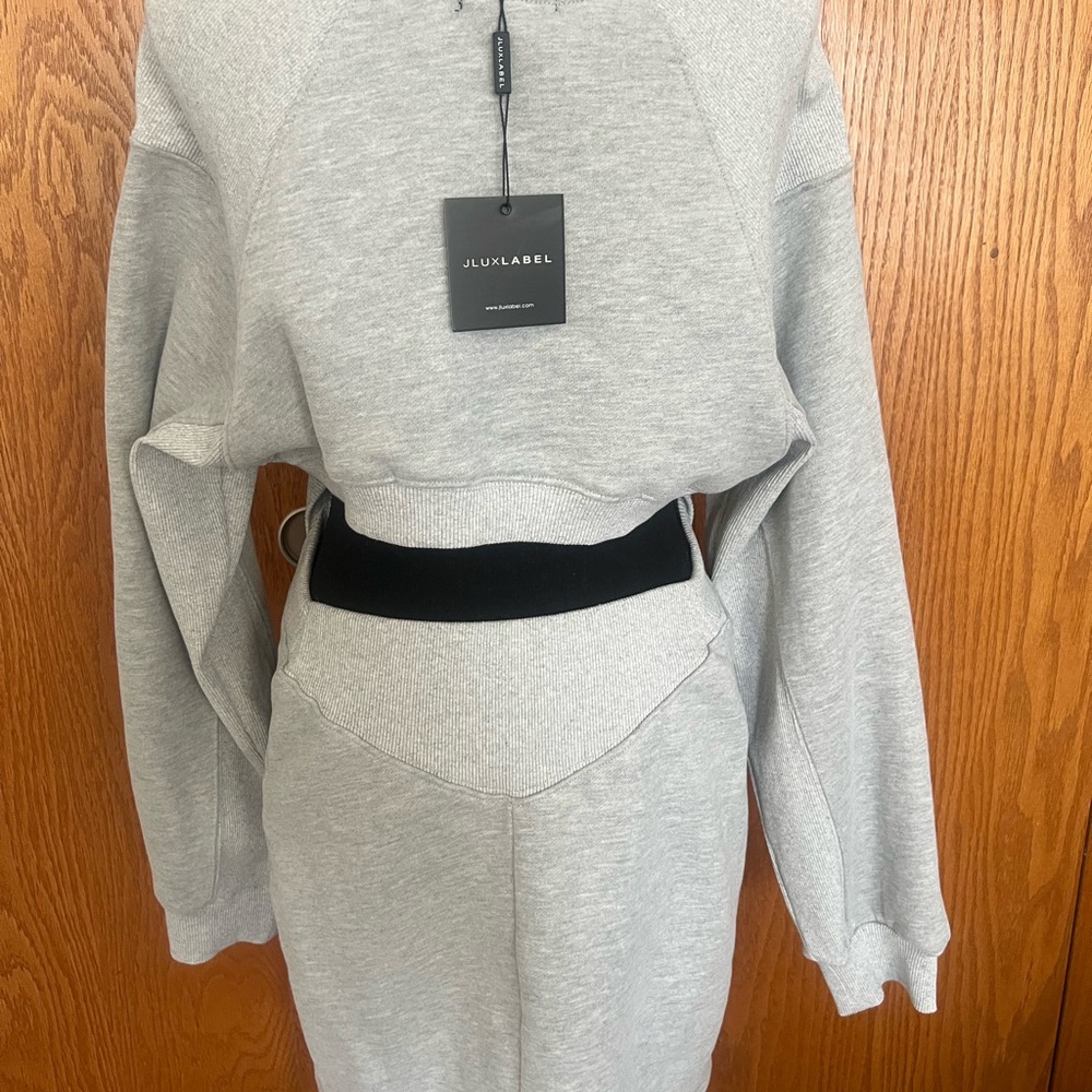 Grey French crew neck knit dress - Picture 3 of 6
